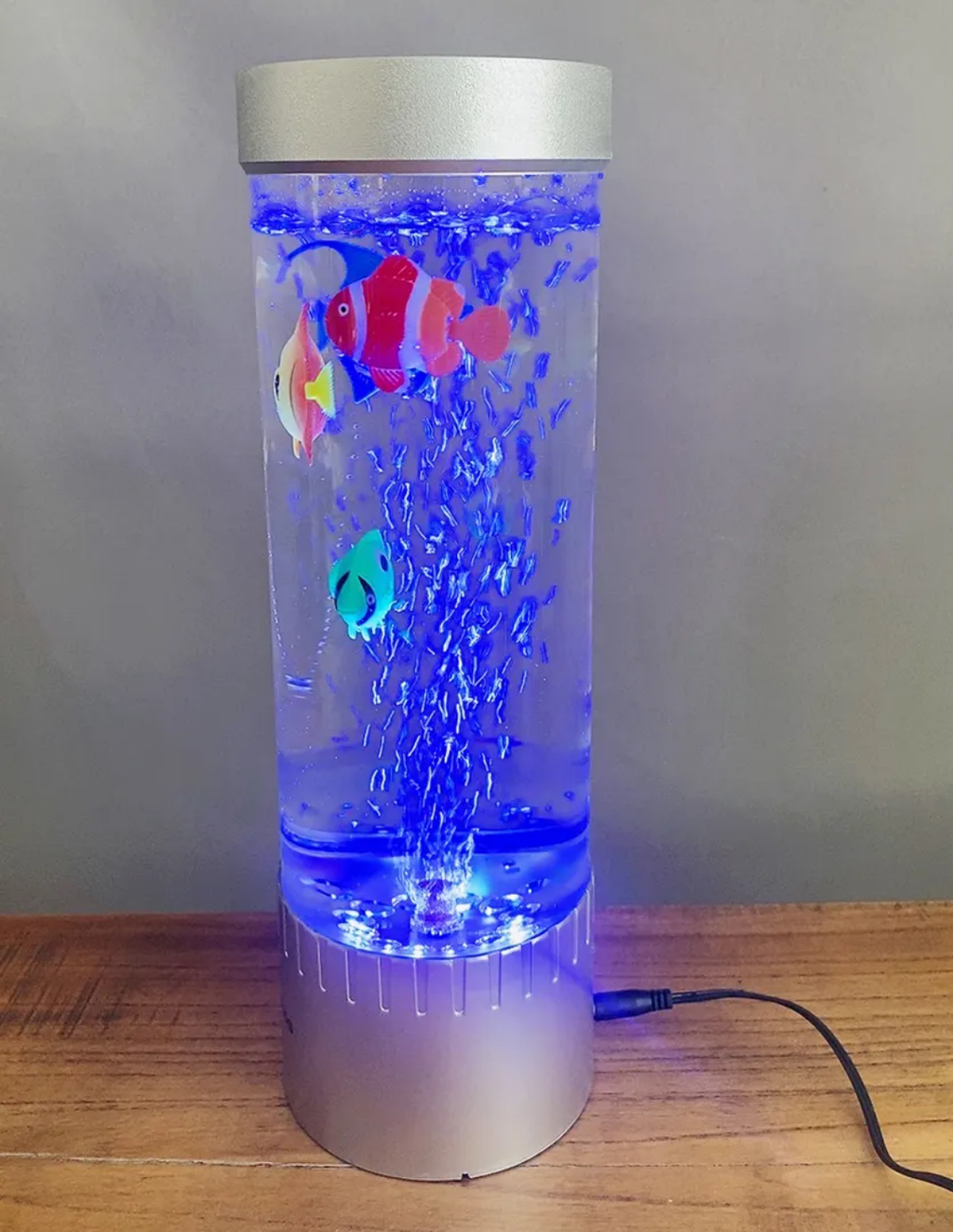 High Quality LED Fish Aquarium Lamp - Realistic Floating fish with Bubble Water Effect, Electric Lamp For Bedroom, Home, Office & Living Room