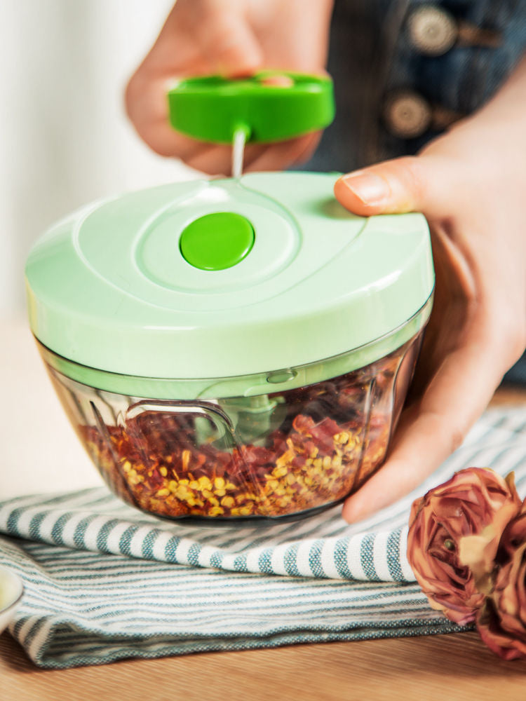 Hand-Pulled Garlic Chopper – Manual Multifunction Grinder for Vegetables, Meat & Herbs