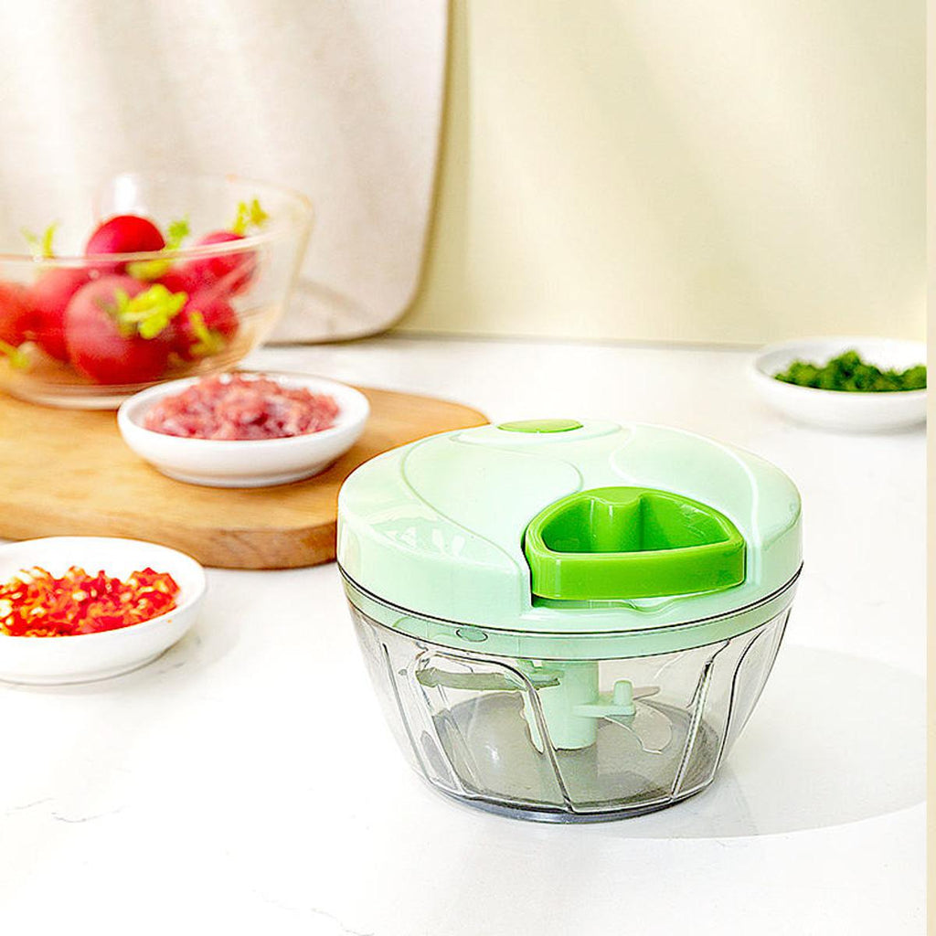 Hand-Pulled Garlic Chopper – Manual Multifunction Grinder for Vegetables, Meat & Herbs