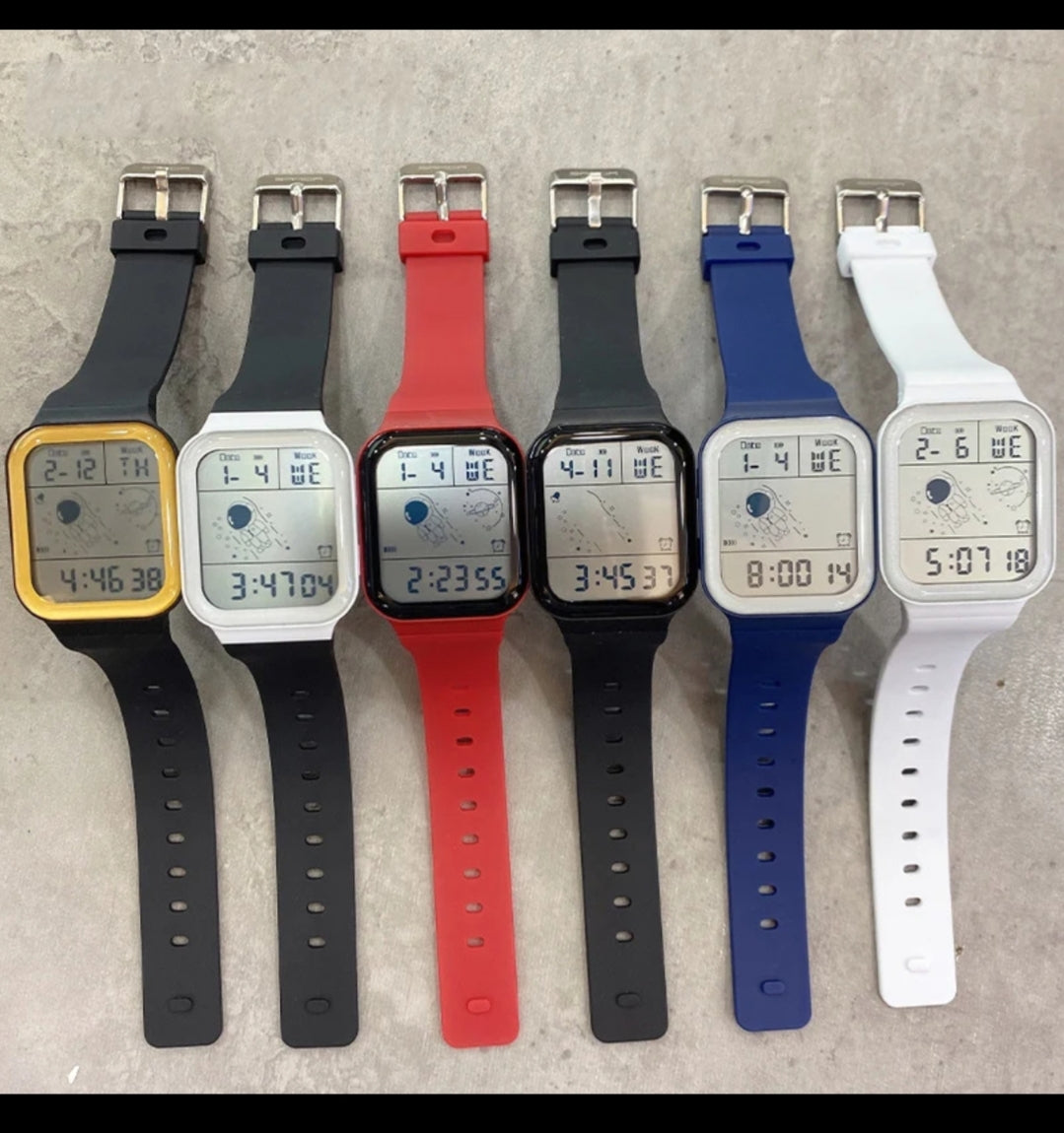 Digital LED Sports Watch for Men & Students – Waterproof Sport Wrist Watch with Alarm, Date & Rubber Strap