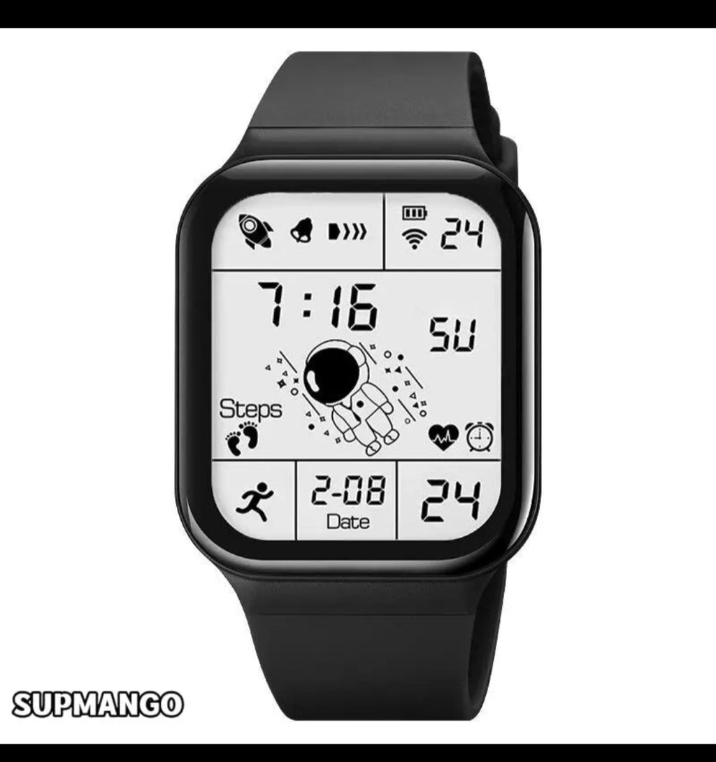 Digital LED Sports Watch for Men & Students – Waterproof Sport Wrist Watch with Alarm, Date & Rubber Strap