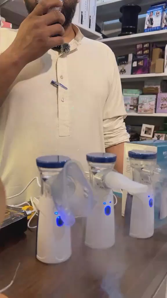High Quality Portable Mesh Nebulizer Machine for Kids &Adults | Silent Electric& Cell Operated Inhaler for Asthma, Cough &Cold Relief | Handheld Mini Nebulizer for Home,Travel & Hospital Use